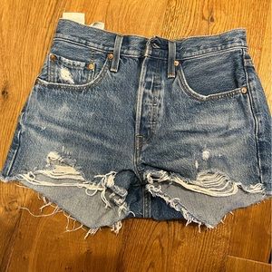 Levi’s Ripped Jean Shorts